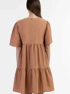 Dreimaster Damen Kleid in nougat - Länge: mittel
