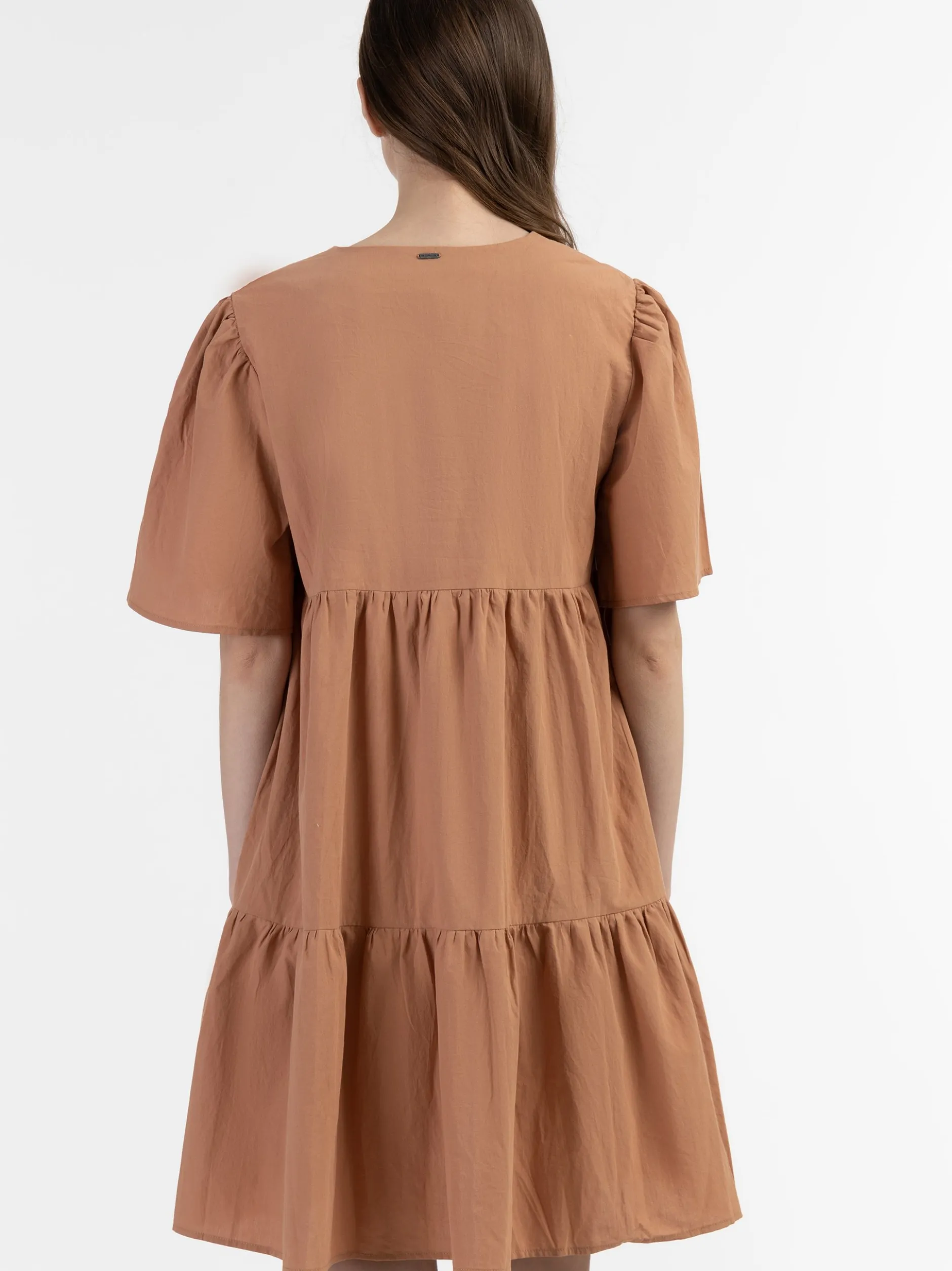 Dreimaster Damen Kleid in nougat - Länge: mittel
