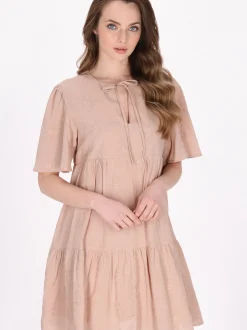Dreimaster Damen Kleid in sand - Länge: mittel