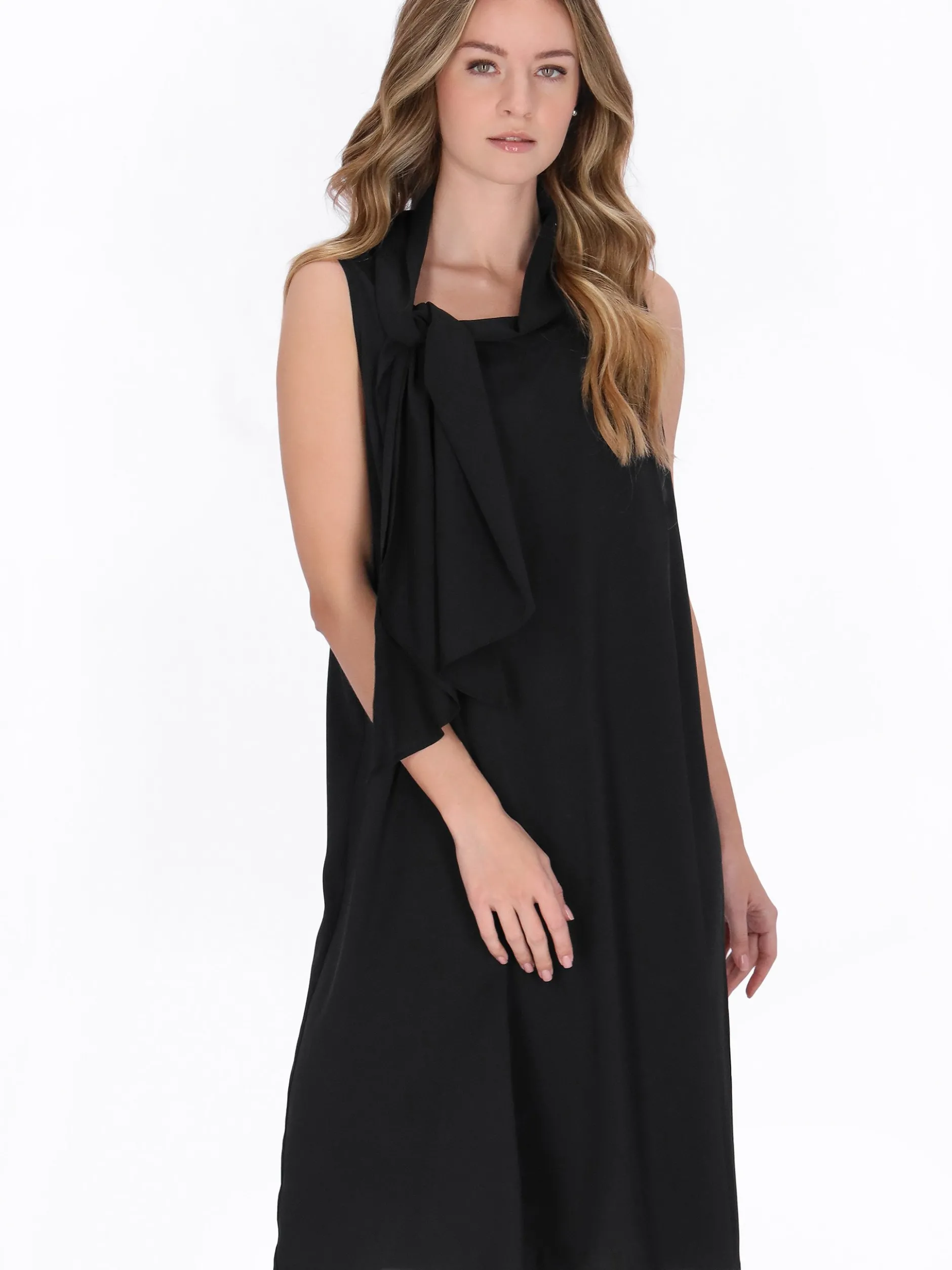 Dreimaster Damen Kleid in schwarz - Länge: mittel