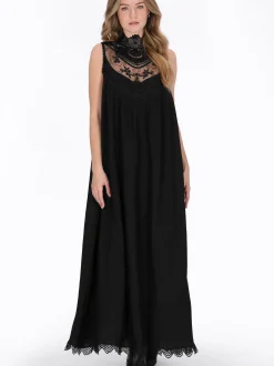 Dreimaster Damen Kleid in schwarz - Länge: mittel