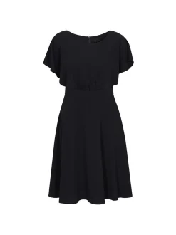 Dreimaster Damen Kleid in schwarz - Ausschnitt: Rundhals