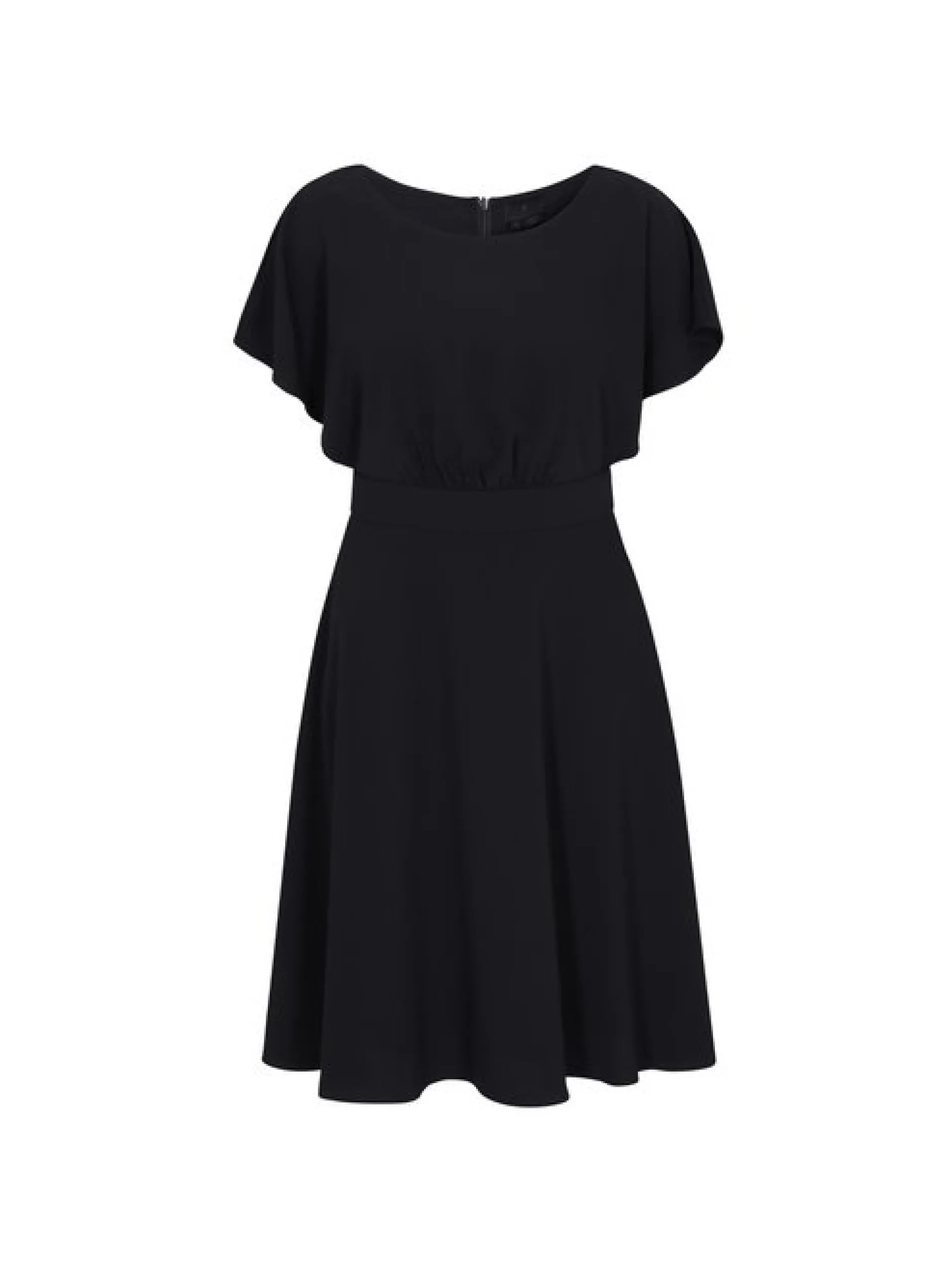 Dreimaster Damen Kleid in schwarz - Ausschnitt: Rundhals