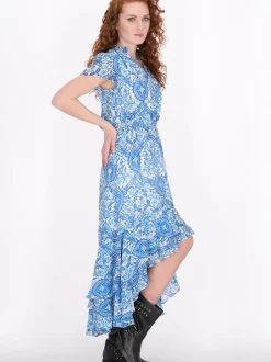 Dreimaster Damen Kleid in türkis - Länge: mittel