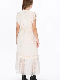 Dreimaster Damen Kleid in weiß - Länge: mittel
