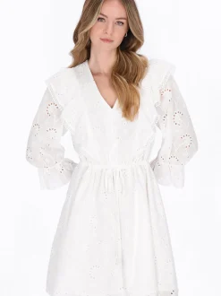 Dreimaster Damen Kleid in weiß - Länge: mittel