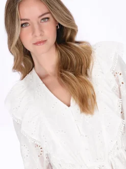Dreimaster Damen Kleid in weiß - Länge: mittel