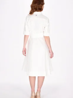 Dreimaster Damen Kleid in weiß - Länge: mittel