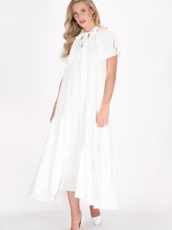 Dreimaster Damen Kleid in weiß - Länge: mittel