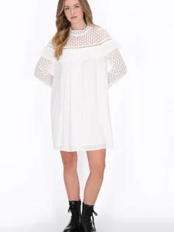 Dreimaster Damen Kleid in weiß - Länge: mittel