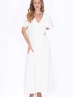 Dreimaster Damen Kleid in weiß - Länge: mittel