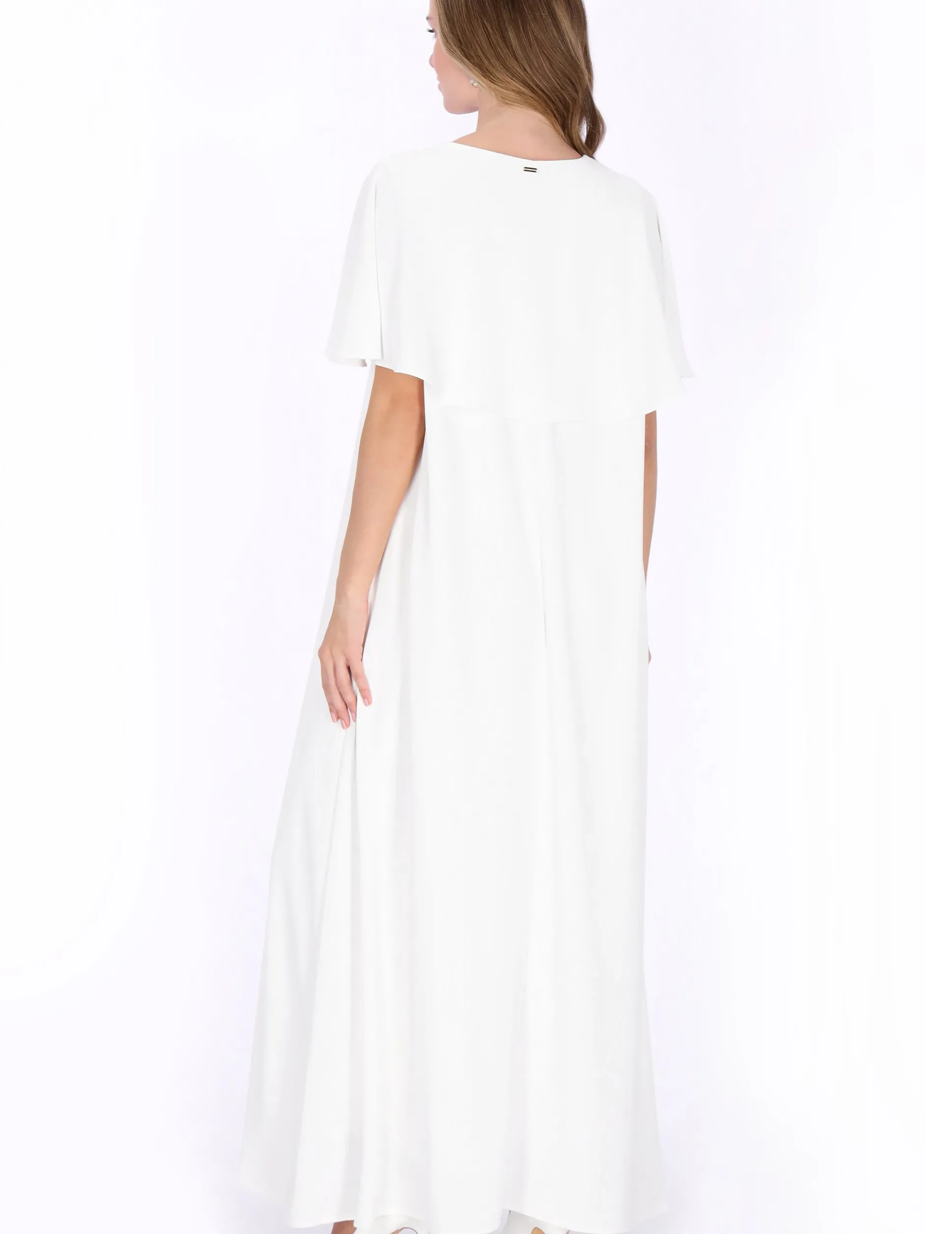Dreimaster Damen Kleid in weiß - Länge: mittel
