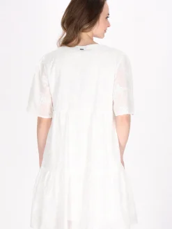 Dreimaster Damen Kleid in weiß - Länge: mittel