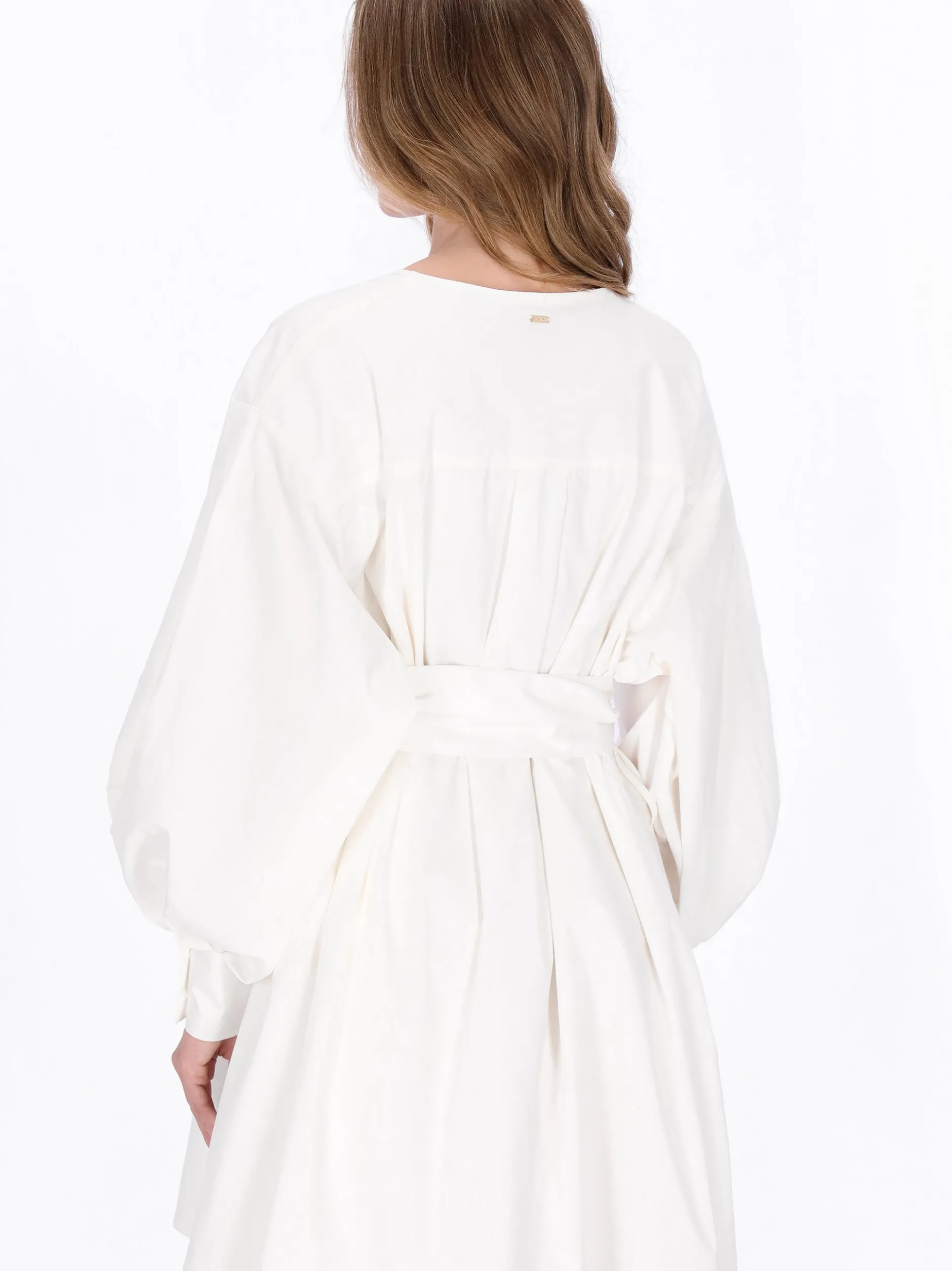 Dreimaster Damen Kleid in weiß - Länge: mittel