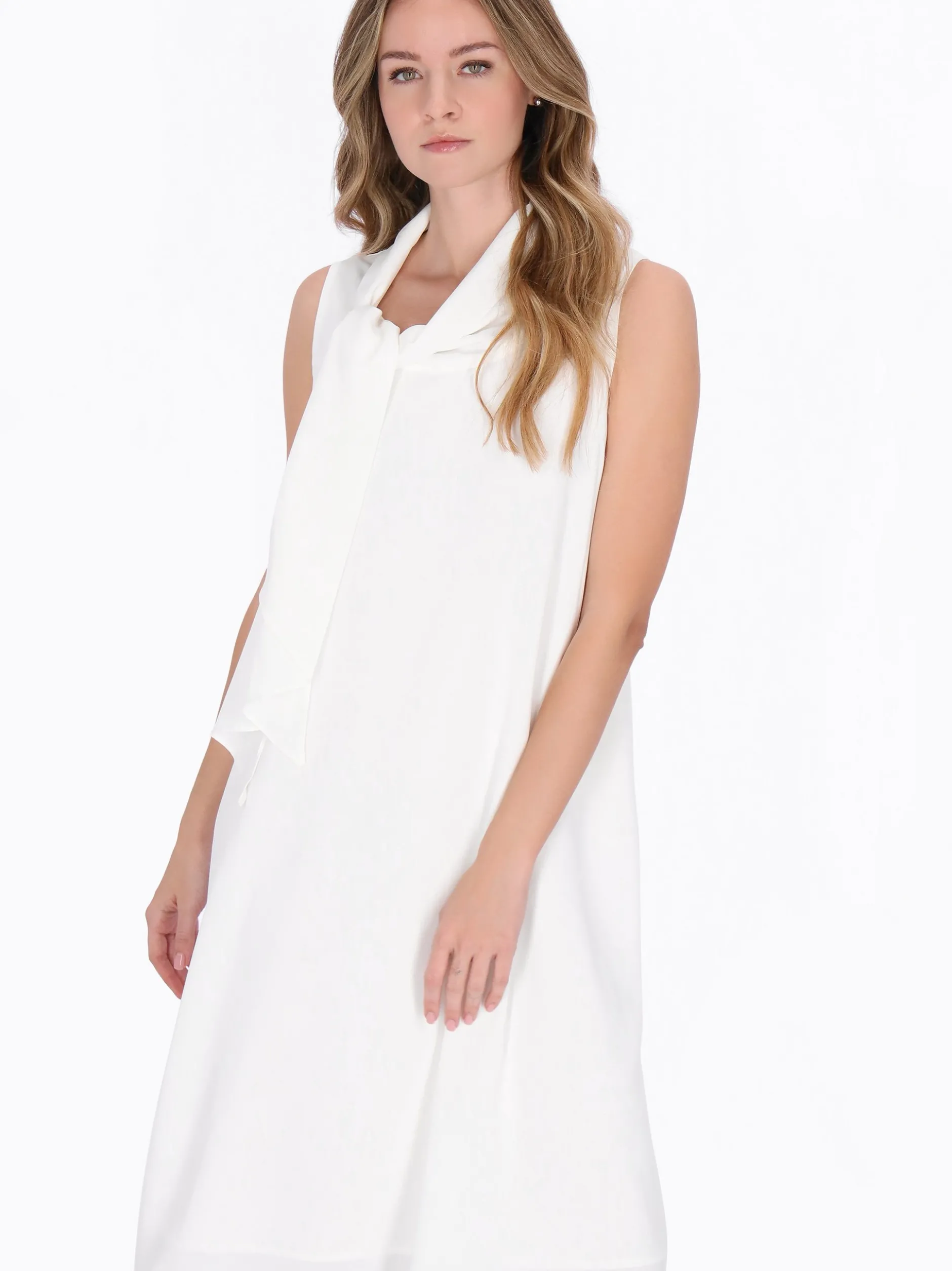 Dreimaster Damen Kleid in weiß - Länge: mittel