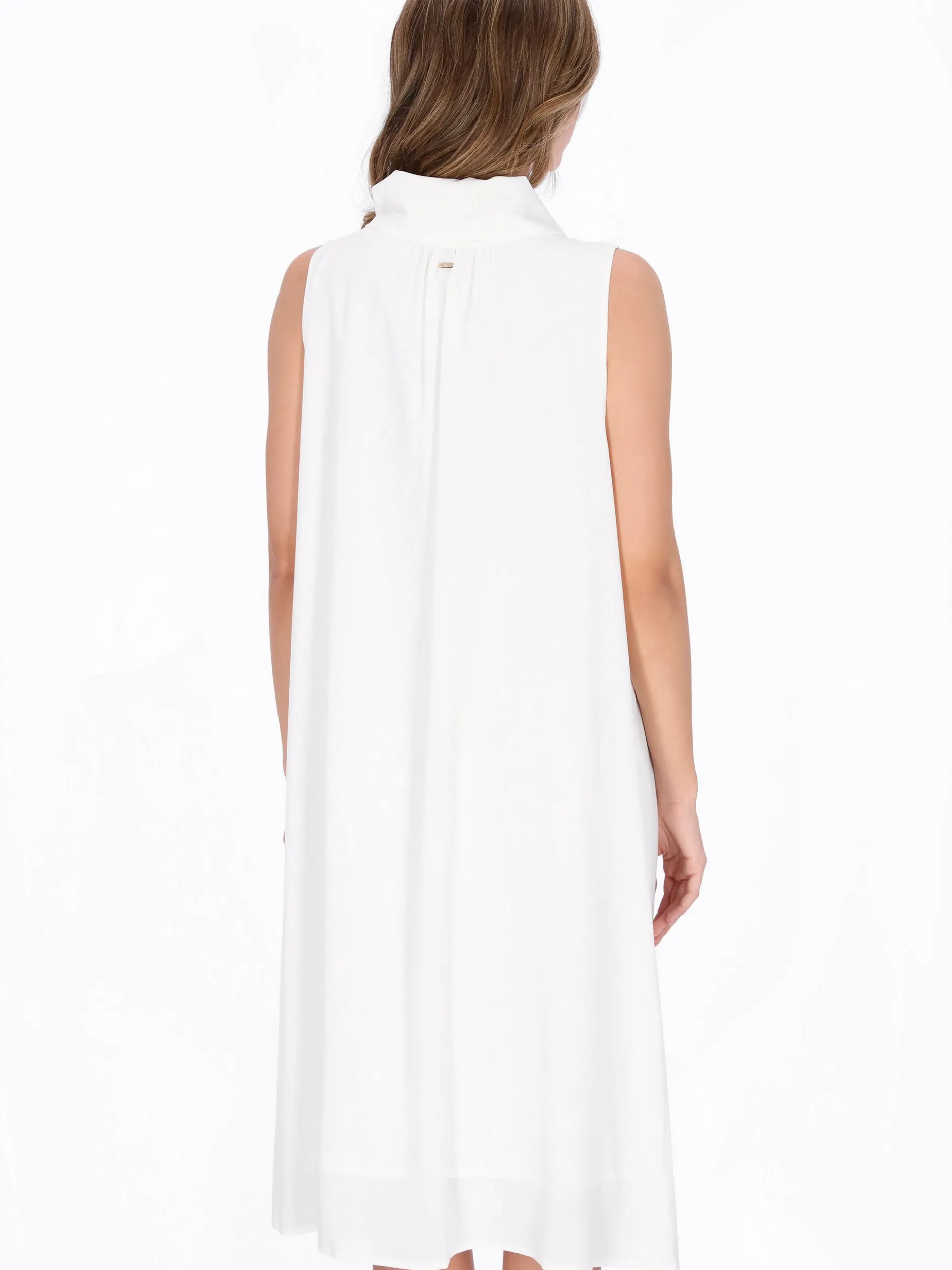 Dreimaster Damen Kleid in weiß - Länge: mittel