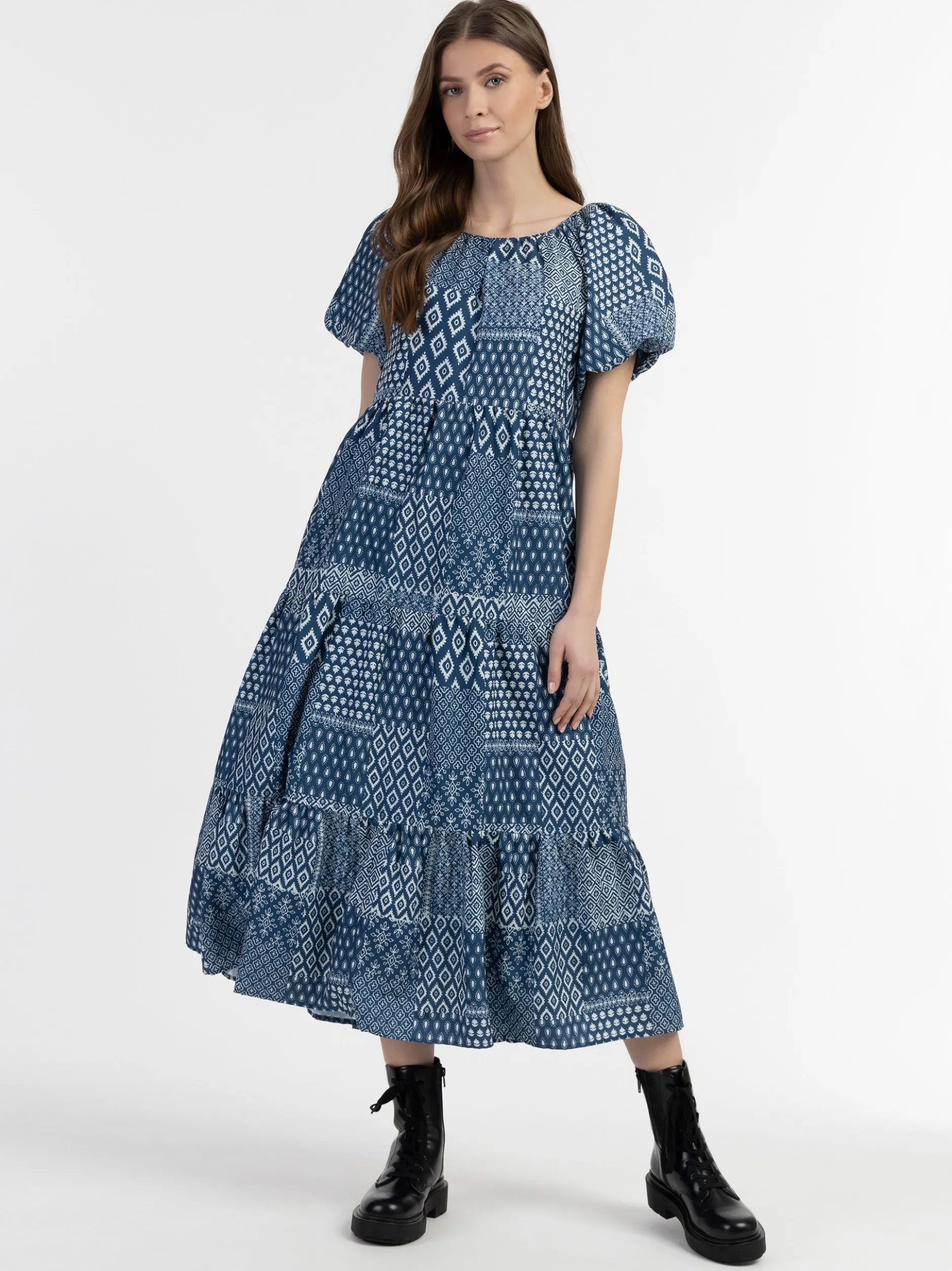 Dreimaster Damen Kurzes Maxikleid in marine