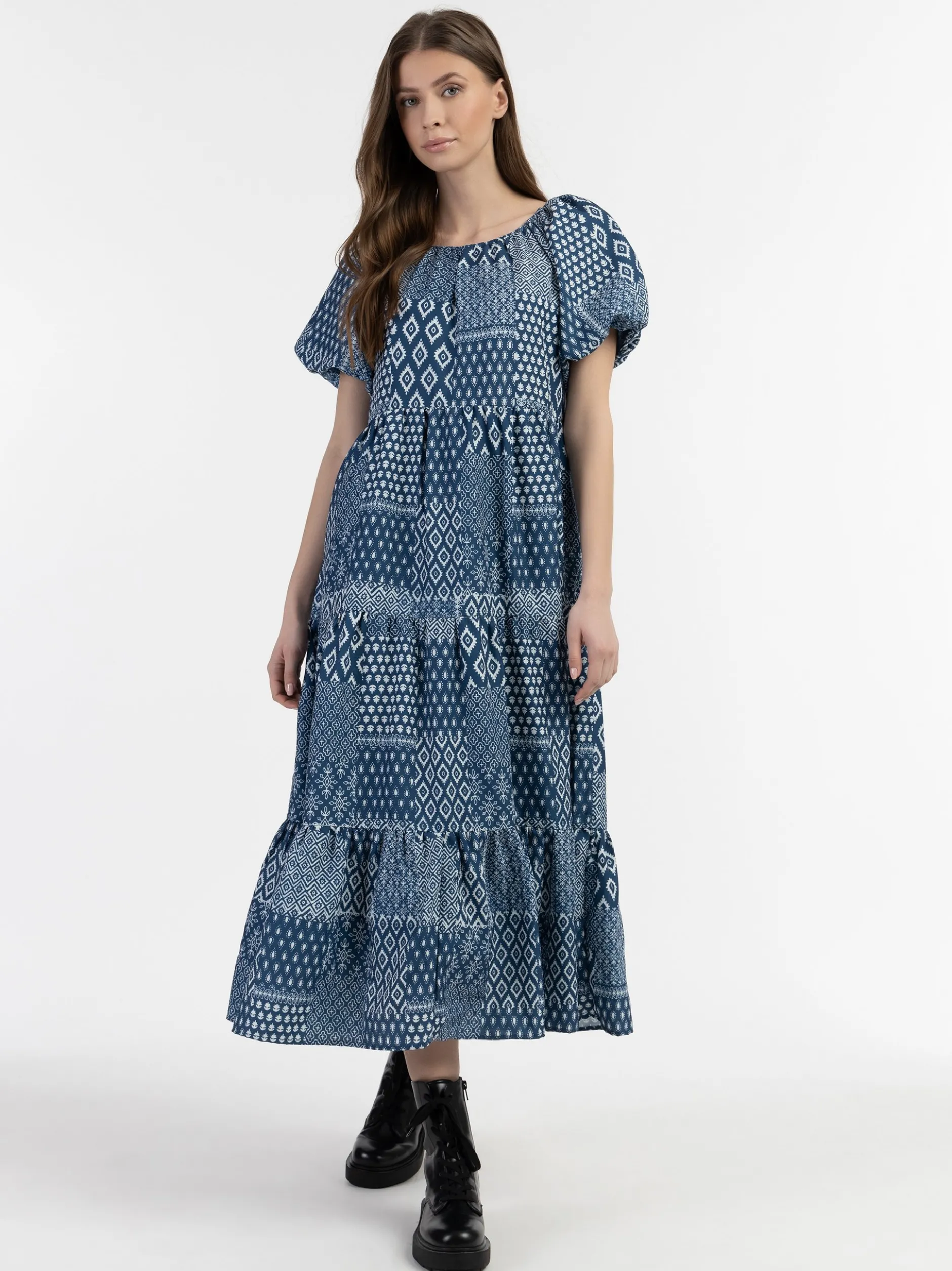 Dreimaster Damen Kurzes Maxikleid in marine