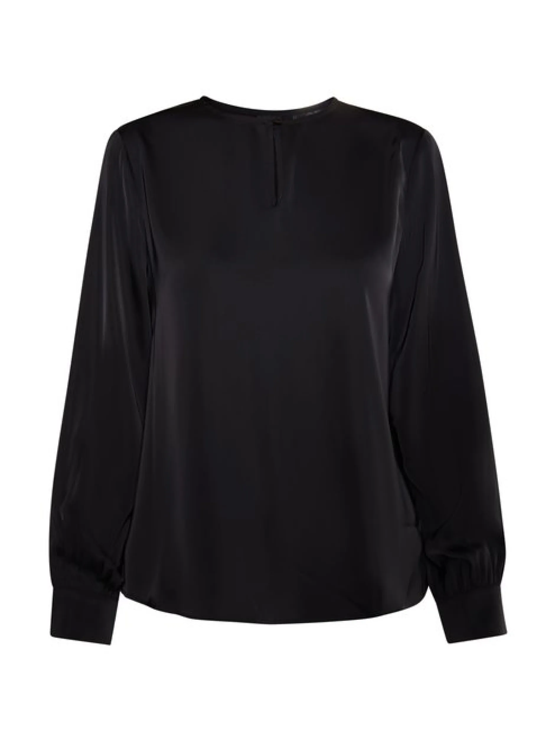 Dreimaster Damen Langarmbluse in schwarz