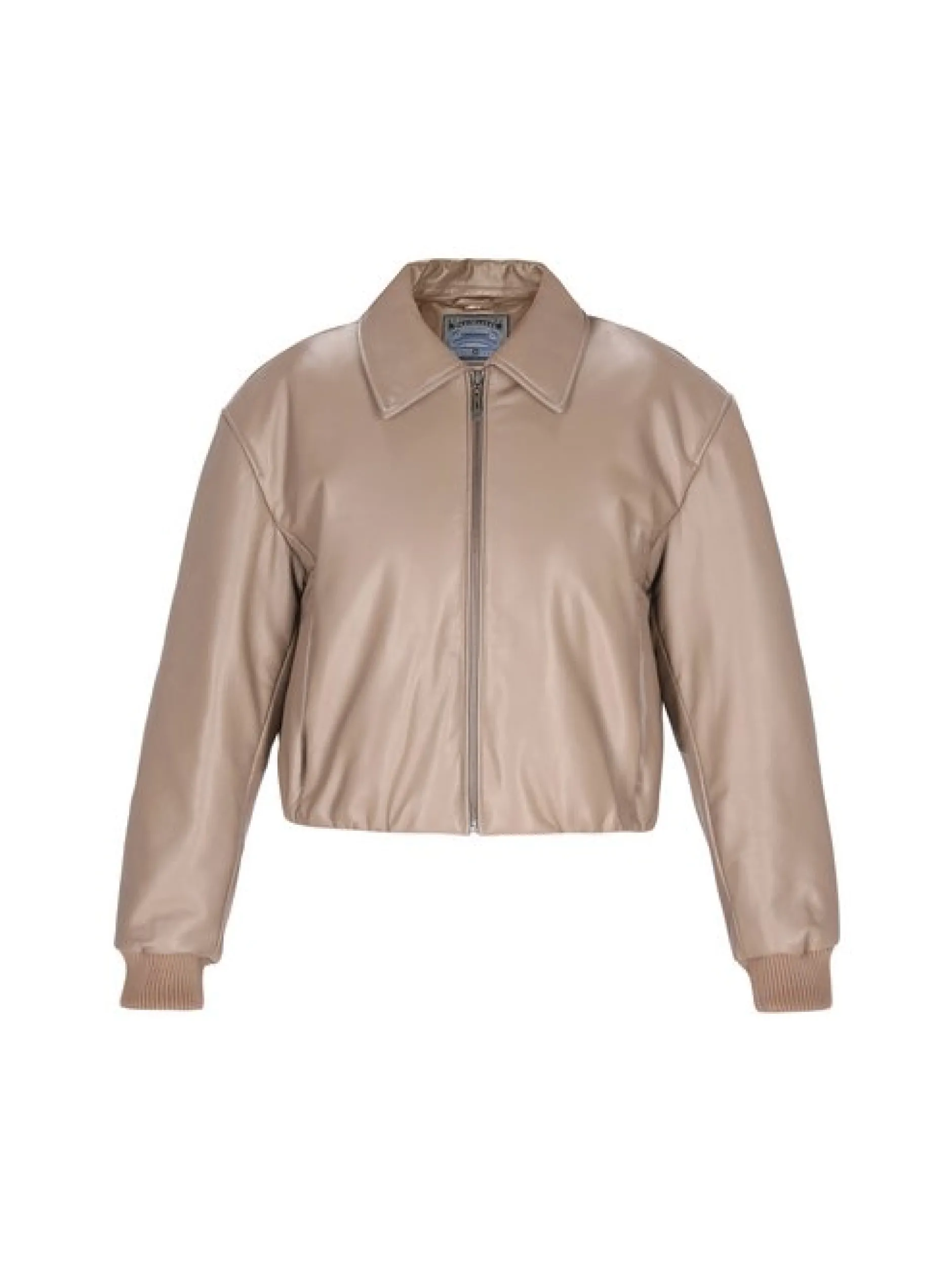 Dreimaster Damen Lederjacke in taupe
