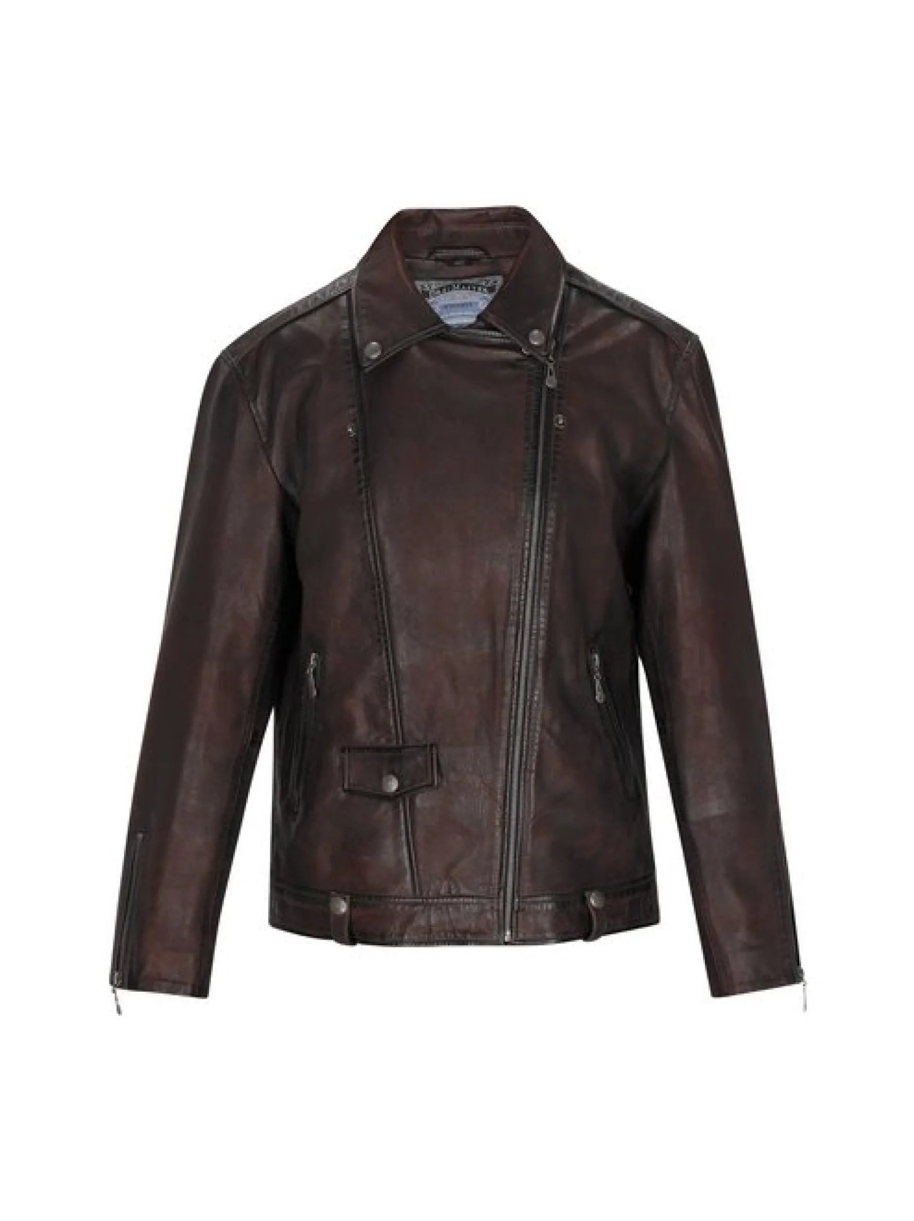 Dreimaster Damen Lederjacke in braun