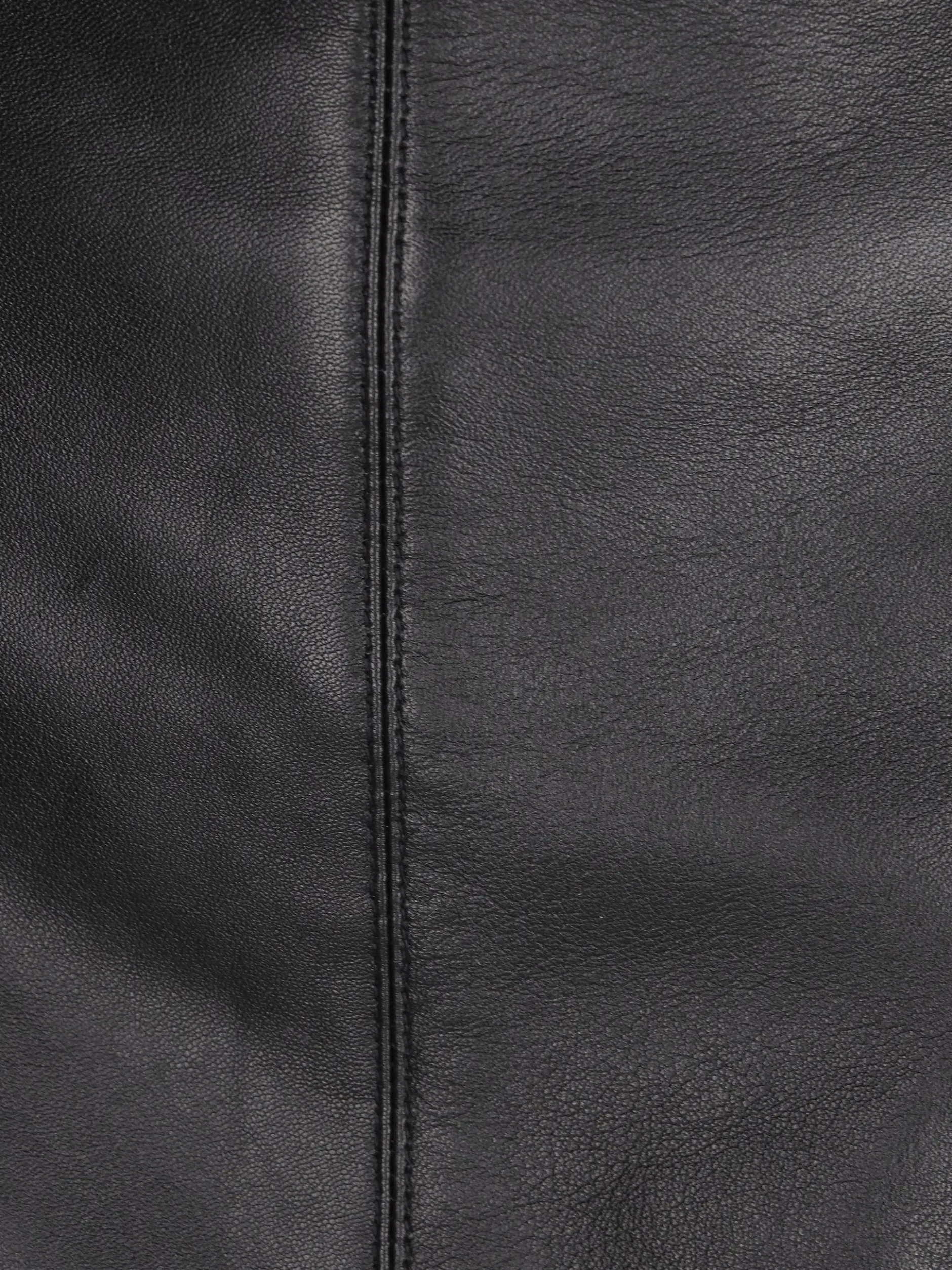 Dreimaster Damen Lederrock in schwarz