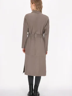 Dreimaster Damen Mantel in grau