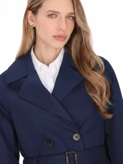 Dreimaster Damen Mantel in marine
