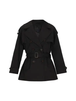 Dreimaster Damen Mantel in schwarz