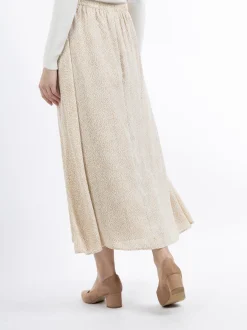 Dreimaster Damen Maxirock in beige - Länge: lang