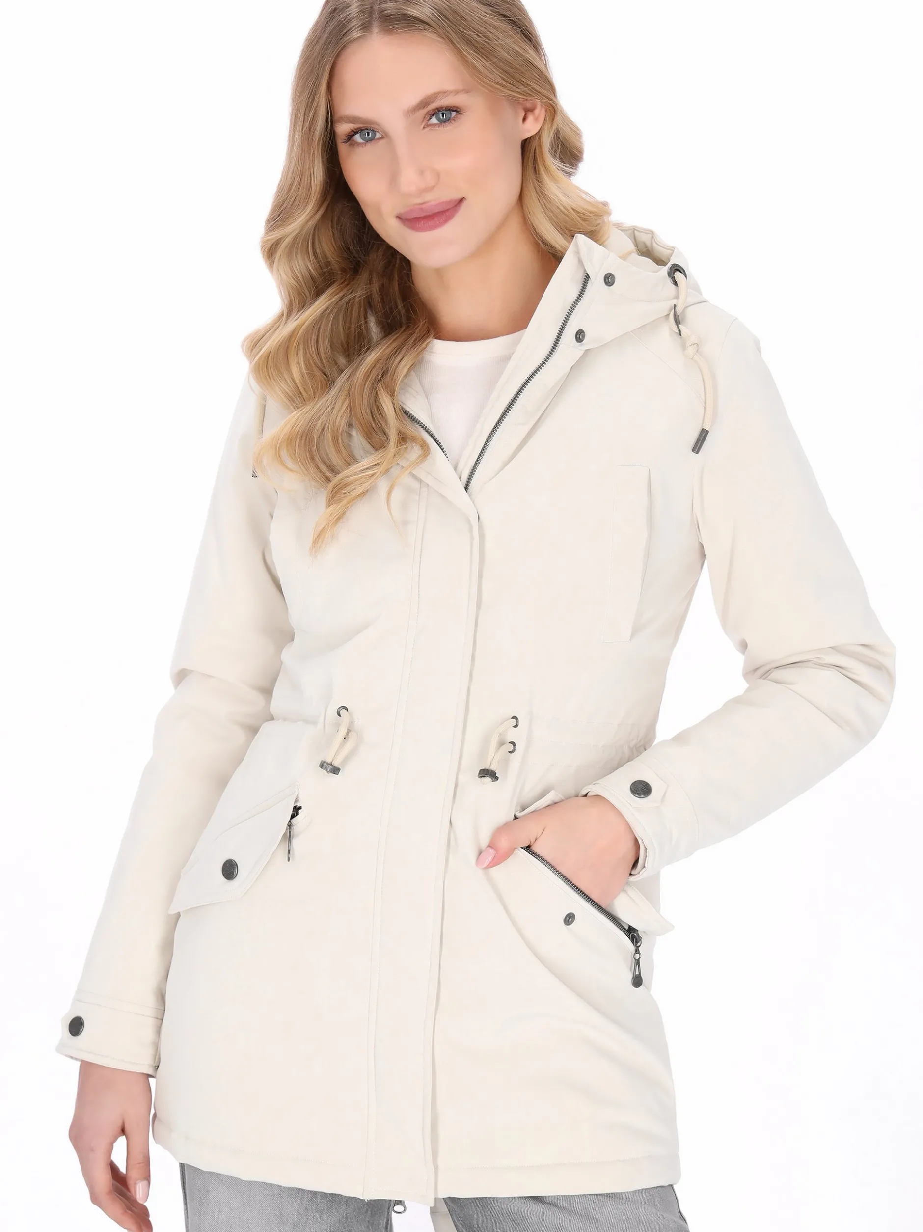 Dreimaster Damen Parka in beige