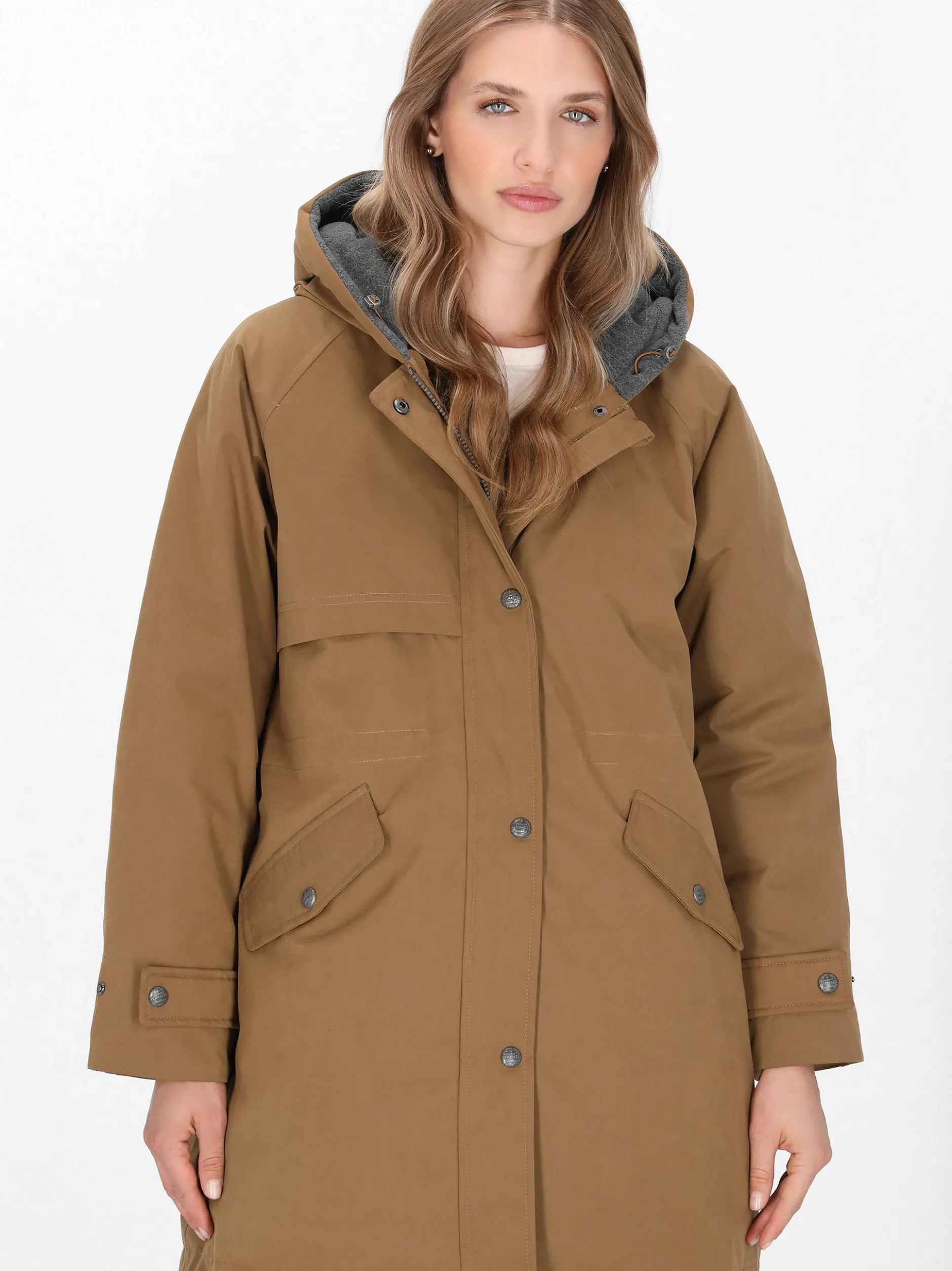 Dreimaster Damen Parka in camel
