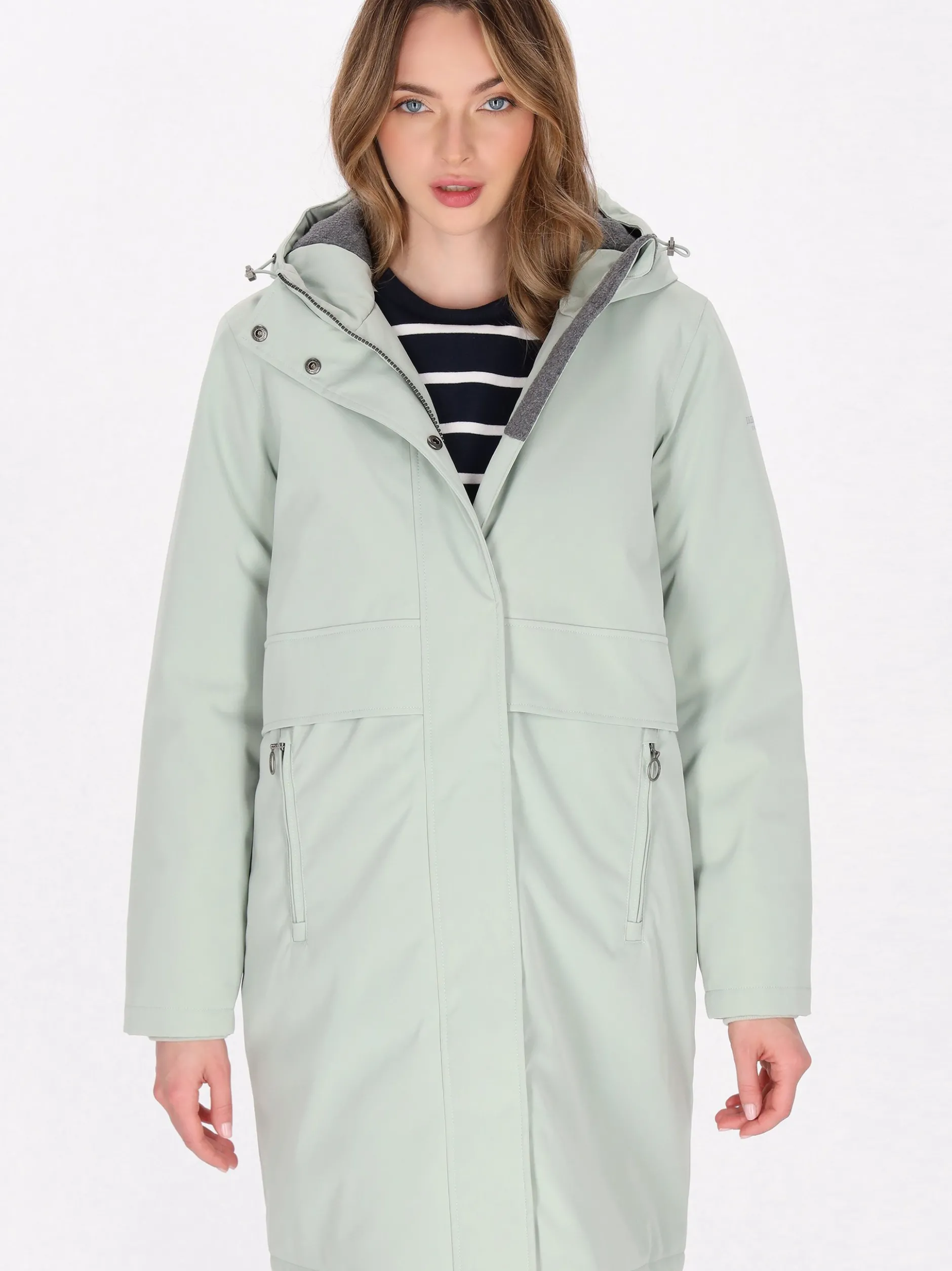 Dreimaster Damen Parka in grün