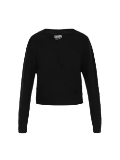 Dreimaster Damen Pullover in schwarz