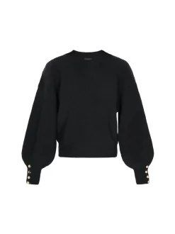 Dreimaster Damen Pullover in schwarz