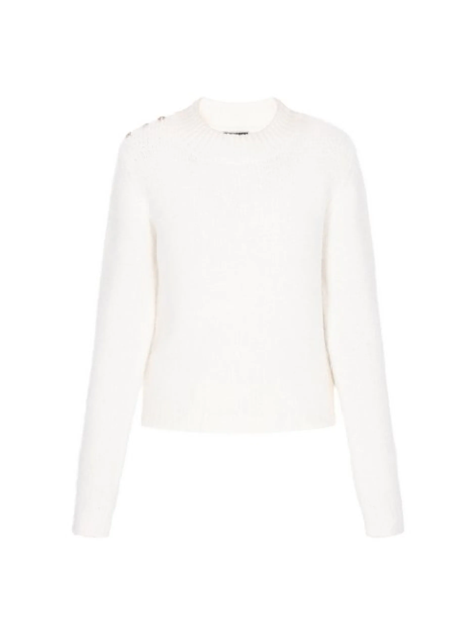 Dreimaster Damen Pullover in weiß - Ausschnitt: Rundhals