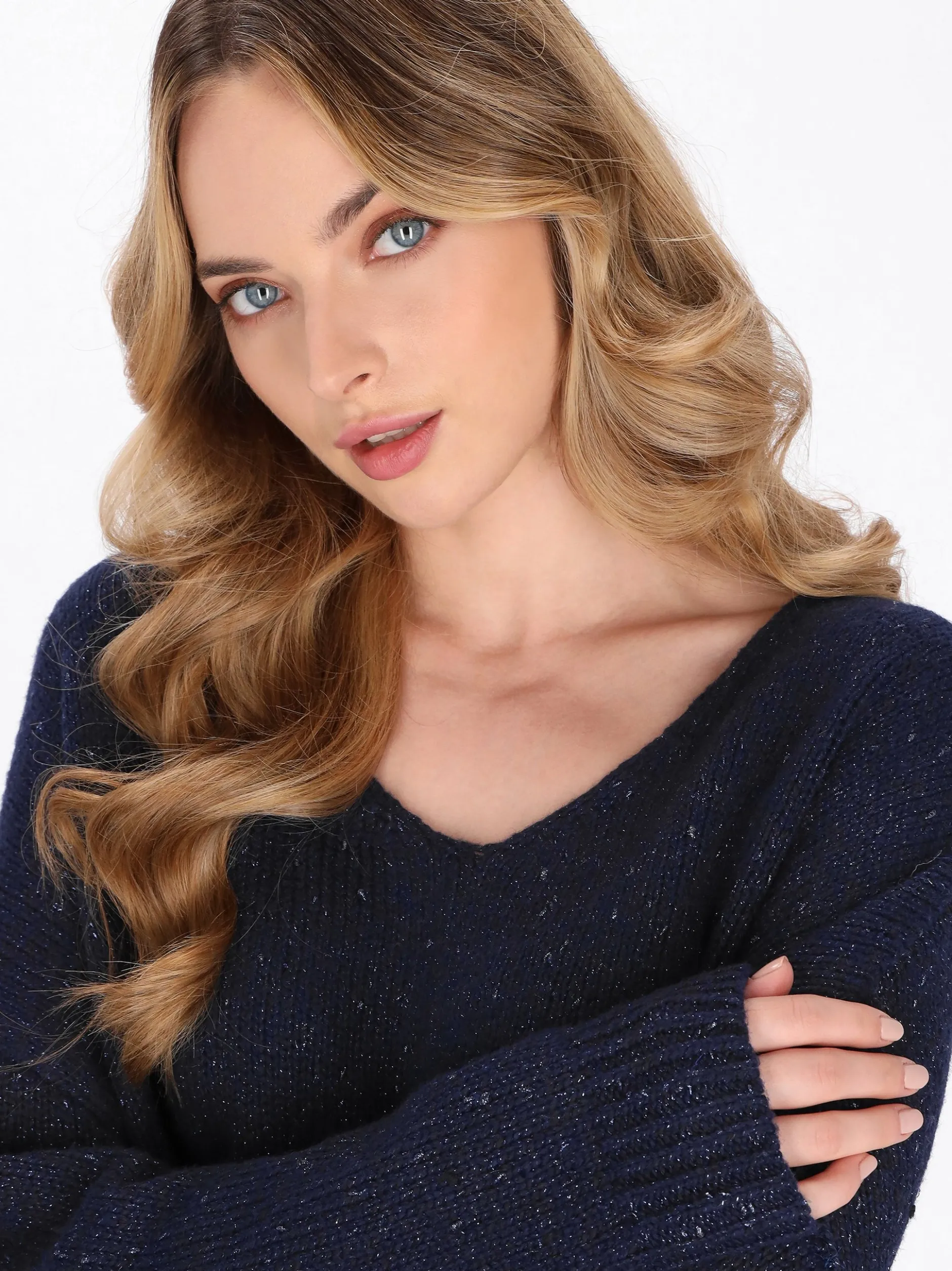 Dreimaster Damen Pullover in marine