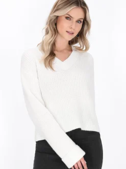 Dreimaster Damen Pullover in weiß