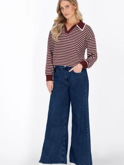 Dreimaster Damen Pullover in rot