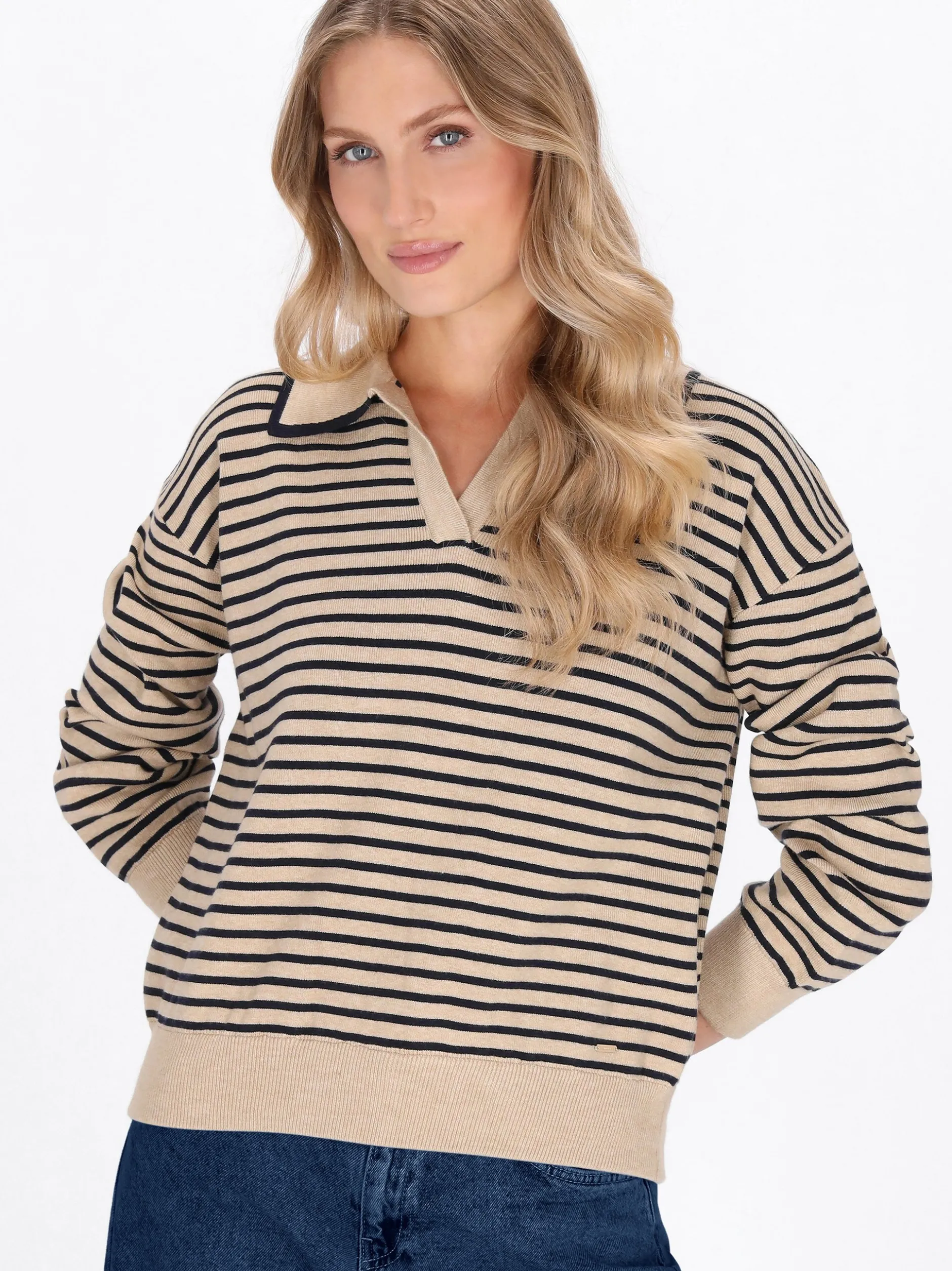 Dreimaster Damen Pullover in beige