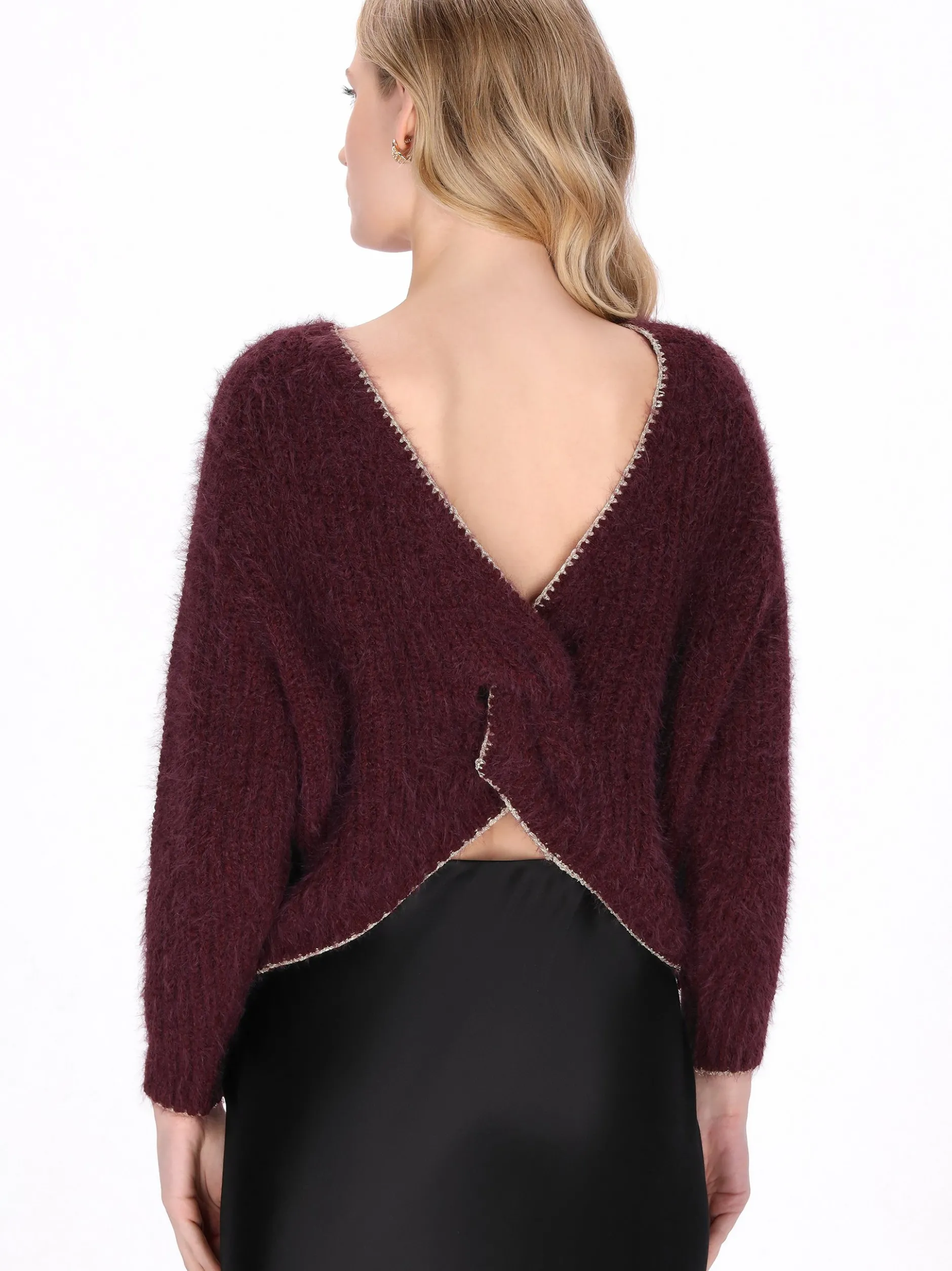 Dreimaster Damen Pullover in bordeaux
