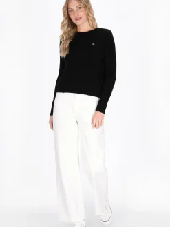 Dreimaster Damen Pullover in schwarz