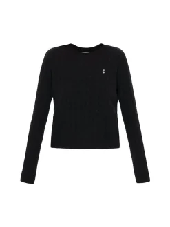 Dreimaster Damen Pullover in schwarz
