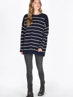 Dreimaster Damen Pullover in marine