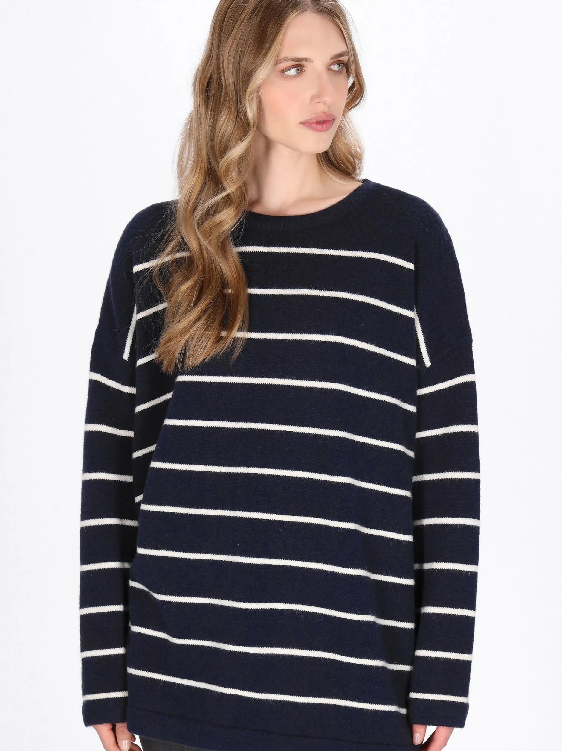 Dreimaster Damen Pullover in marine