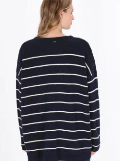 Dreimaster Damen Pullover in marine