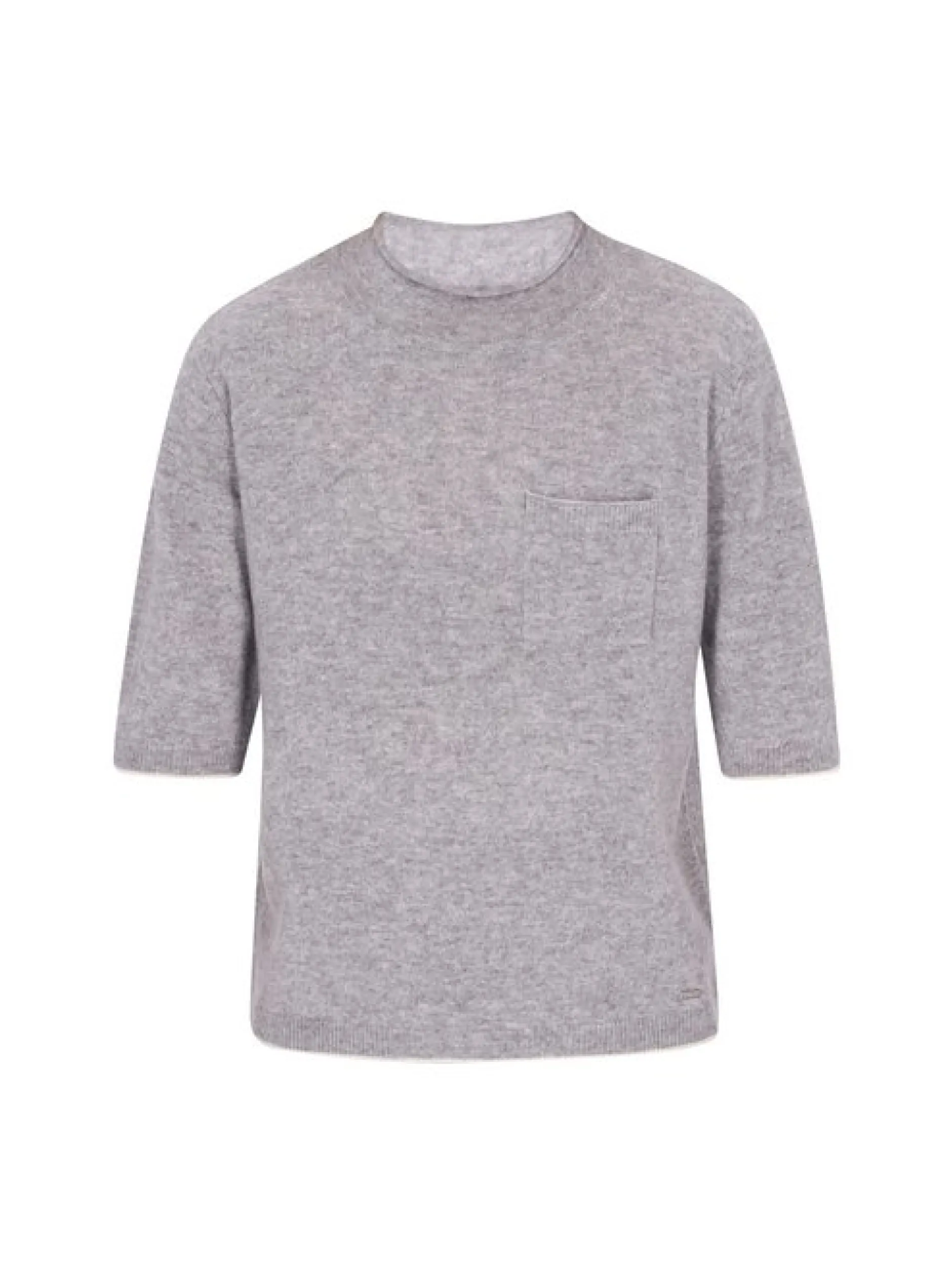 Dreimaster Damen Pullover in grau - Ausschnitt: Rundhals