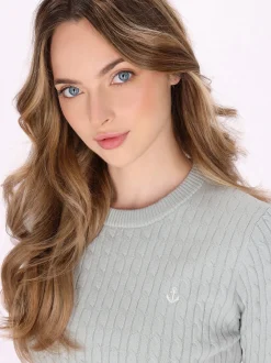 Dreimaster Damen Pullover in grün