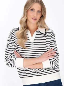 Dreimaster Damen Pullover in weiß