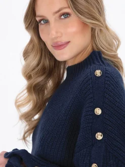 Dreimaster Damen Pullover in marine
